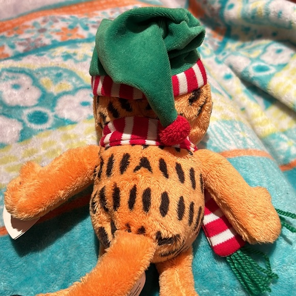 Garfield Ty Beanie Babies Christmas Stuffed Plush With Tag - Picture 4 of 5
